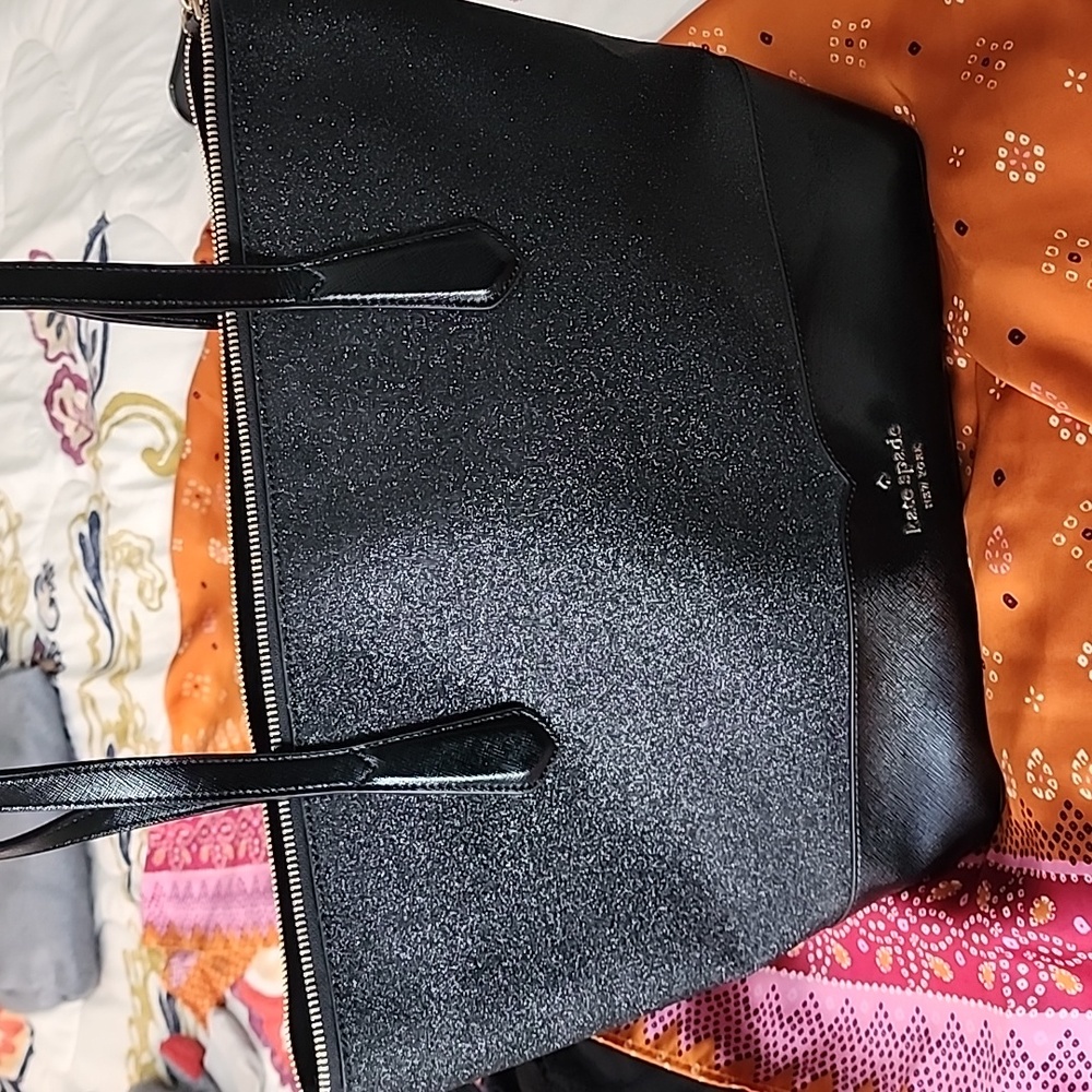 Kate Spade ♠️ womens purse black sparkle large